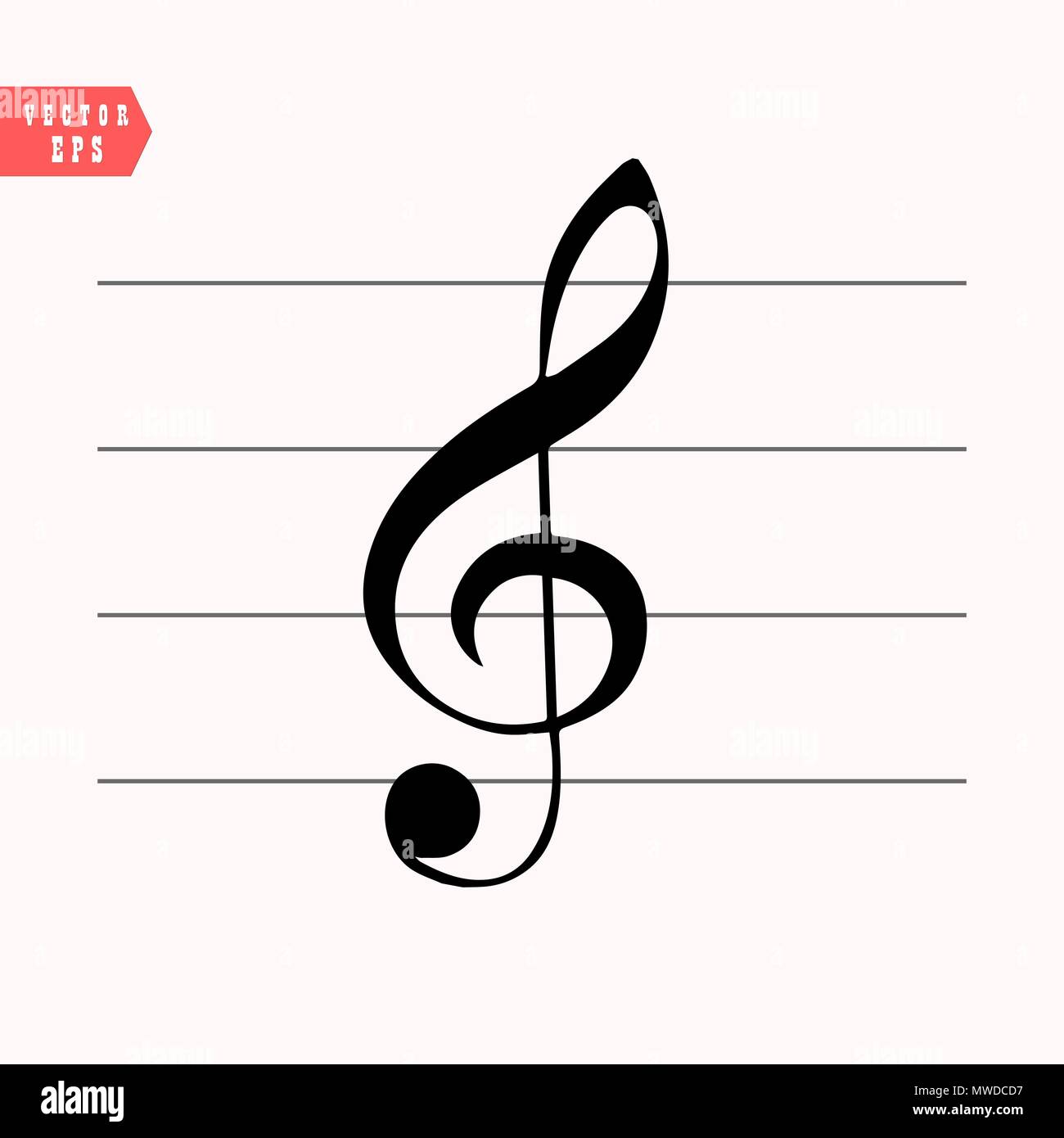 Music note icon in trendy flat style isolated on background. Music note  icon page symbol for your web site design Music note icon logo, app, UI.  Music Stock Vector Image & Art -