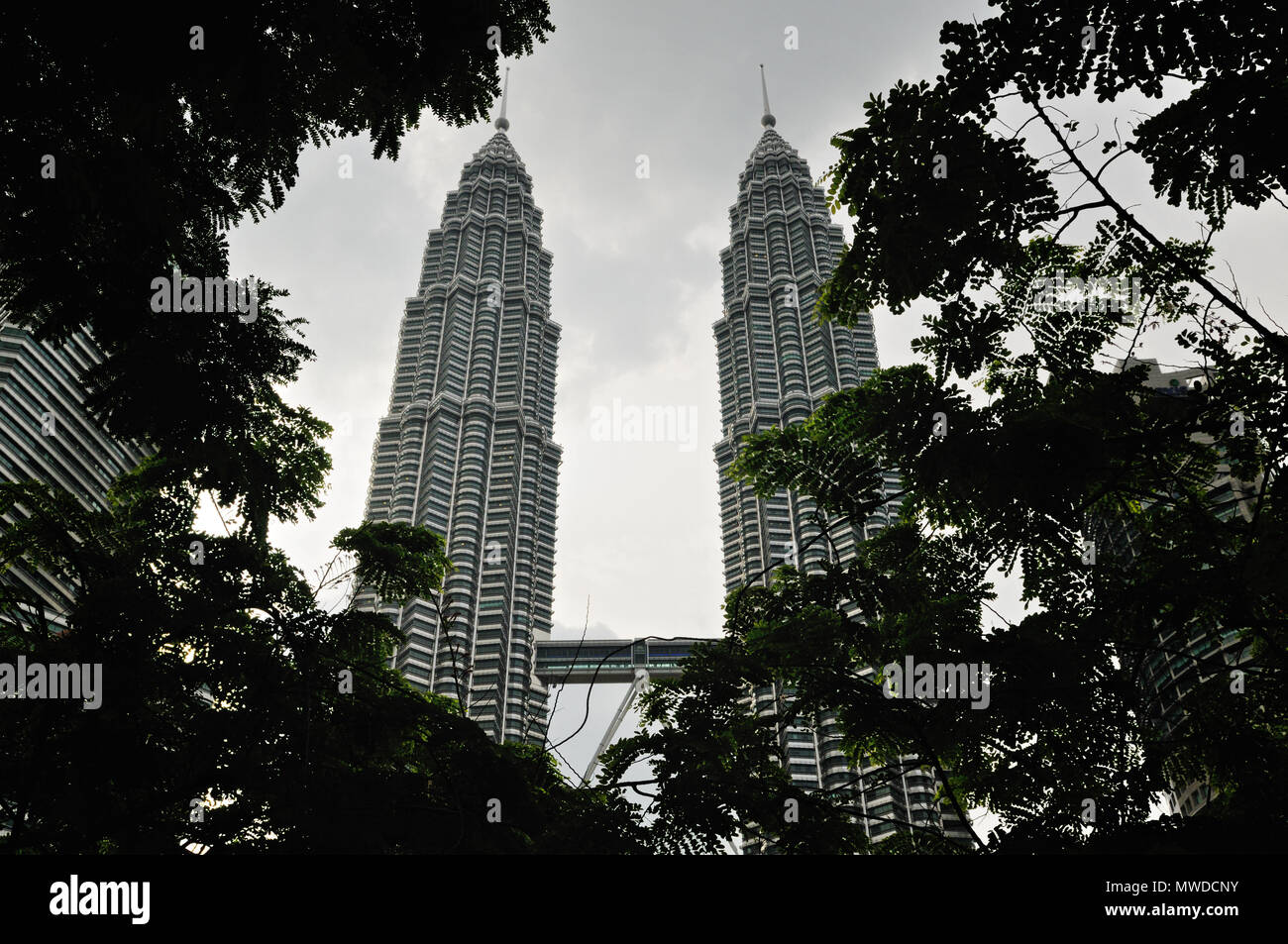 The Petronas Twin Towers in Kuala Lumpur, Malaysia Stock Photo