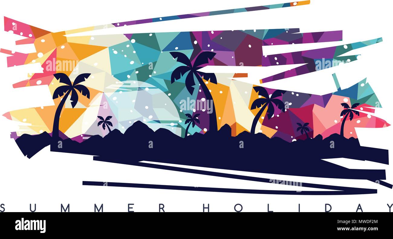 summer holiday vacation theme vector art illustration Stock Vector ...