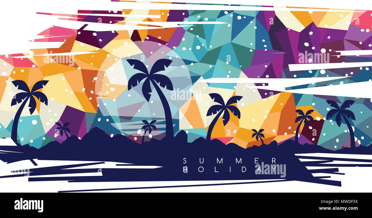 summer holiday vacation theme vector art illustration Stock Vector ...
