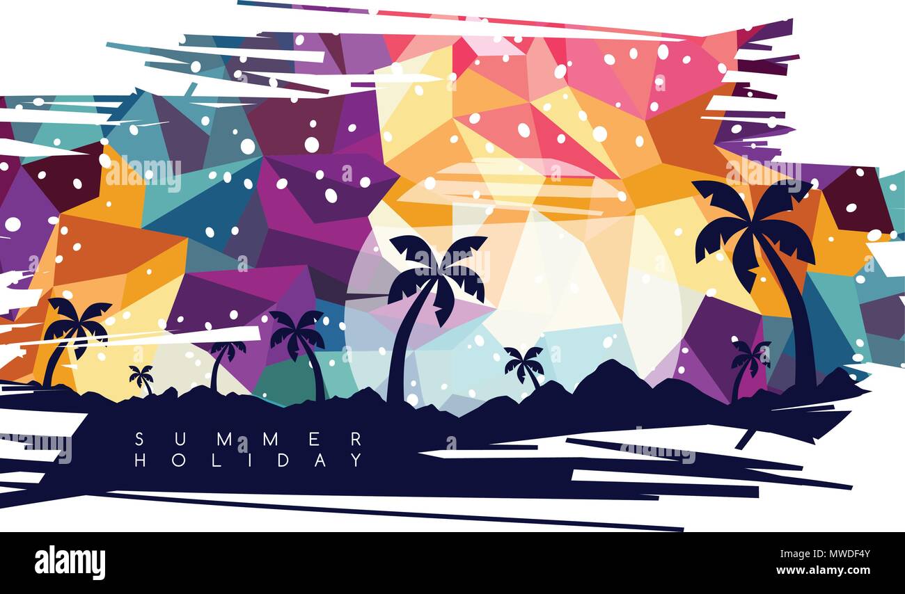 summer holiday vacation theme vector art illustration Stock Vector ...