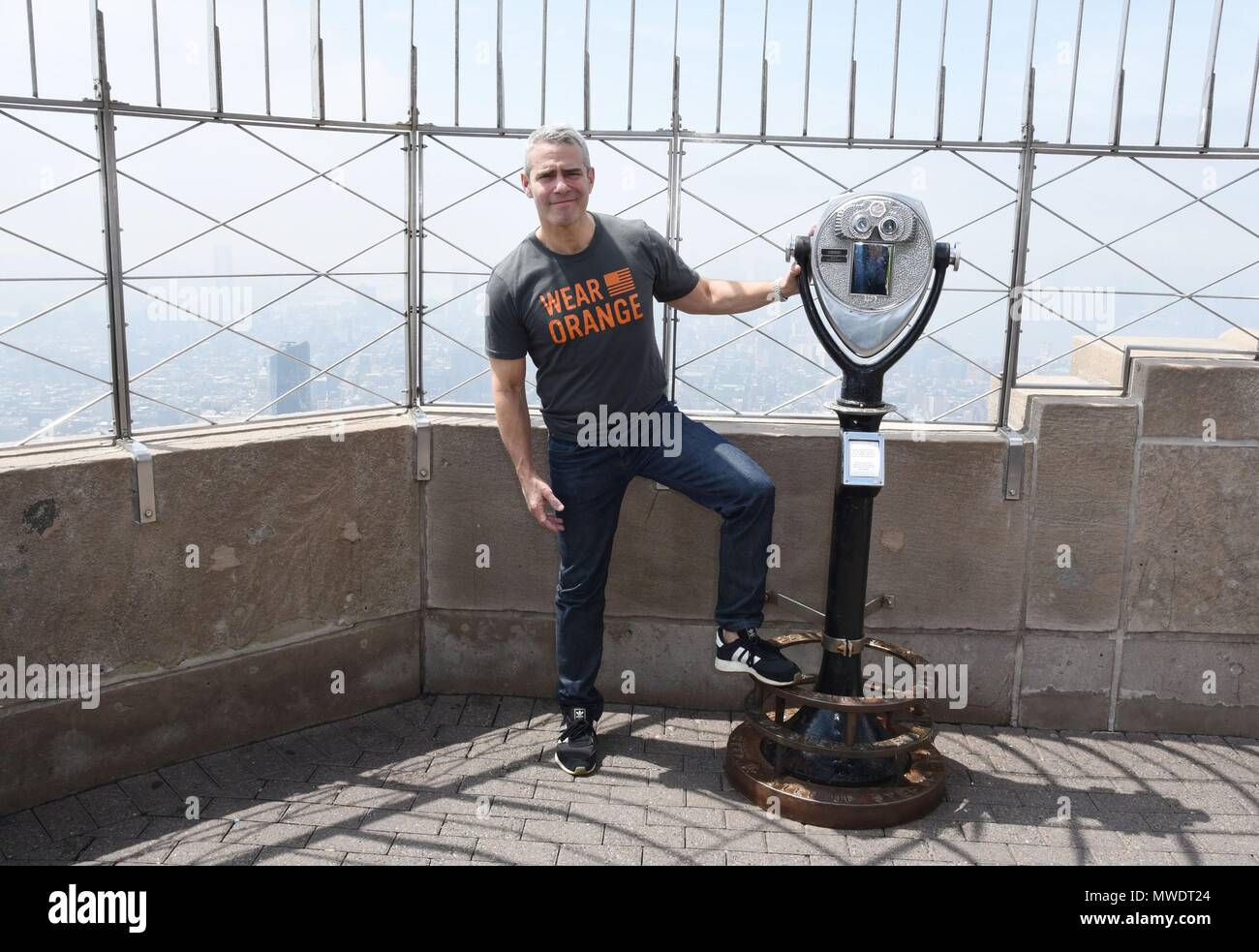 New York, NY, USA. 1st June, 2018. Andy Cohen at a public appearance for National Gun Violence Awareness Day With Everytown For Gun Safety Honored at Empire State Building, The Empire State Building, New York, NY June 1, 2018. Credit: Derek Storm/Everett Collection/Alamy Live News Stock Photo