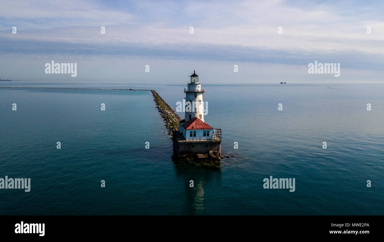 Chicago Harbor Lighthouse, 1893, Chicago, Illinois, USA Stock Photo - Alamy