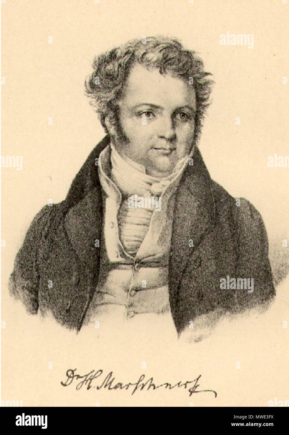 . Heinrich Marschner (1795-1861) . Original c. 1830. lithograph after a drawing by F. A. Jung 269 Heinrich Marschner 1 Stock Photo
