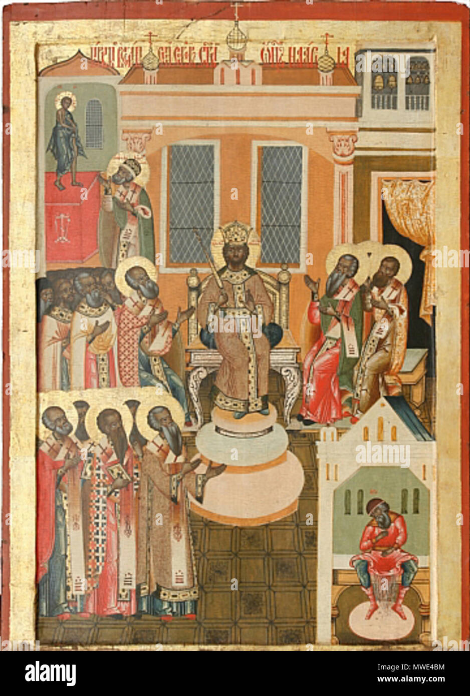 . First Council of Nicea (russian icon) . 18th century. anonimus 209 ...