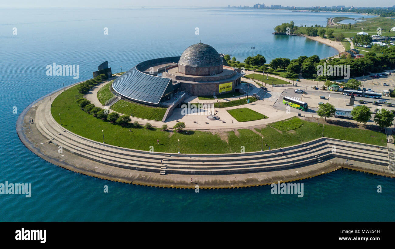 The Adler Planetarium from the 12th Street Beach, Chicago