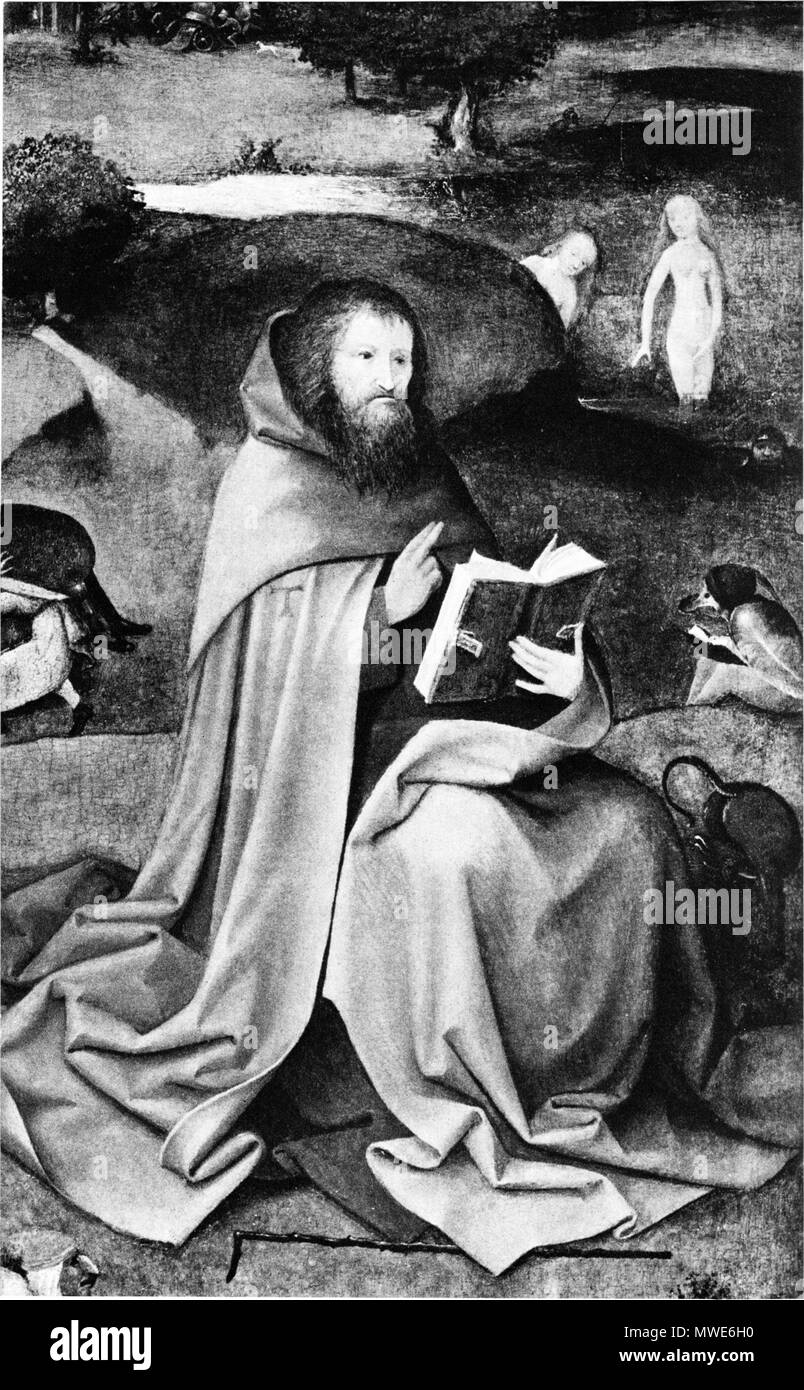 .  The Temptation of Saint Anthony. Alternative title(s): De bekoring van de H. Antonius.[1]  . circa 1510  277 Hieronymus Bosch 102 Stock Photo
