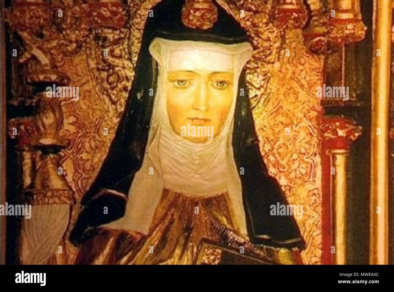 . English: Hildegard of Bingen. Mediaeval. Unknown 292 Ildegarda Von Bingen Stock Photo