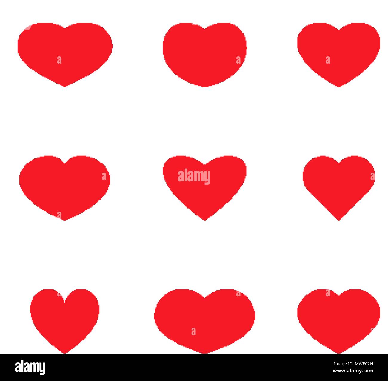 Set of simple red heart icons for design Stock Vector Image & Art - Alamy