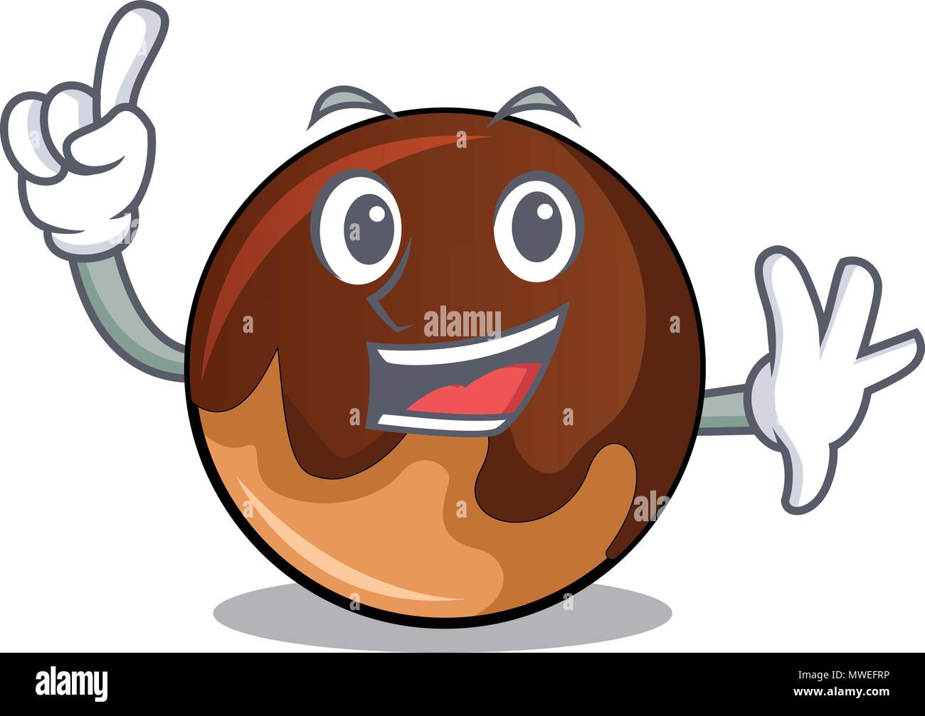 Finger chocolate donut mascot cartoon Stock Vector Image & Art - Alamy