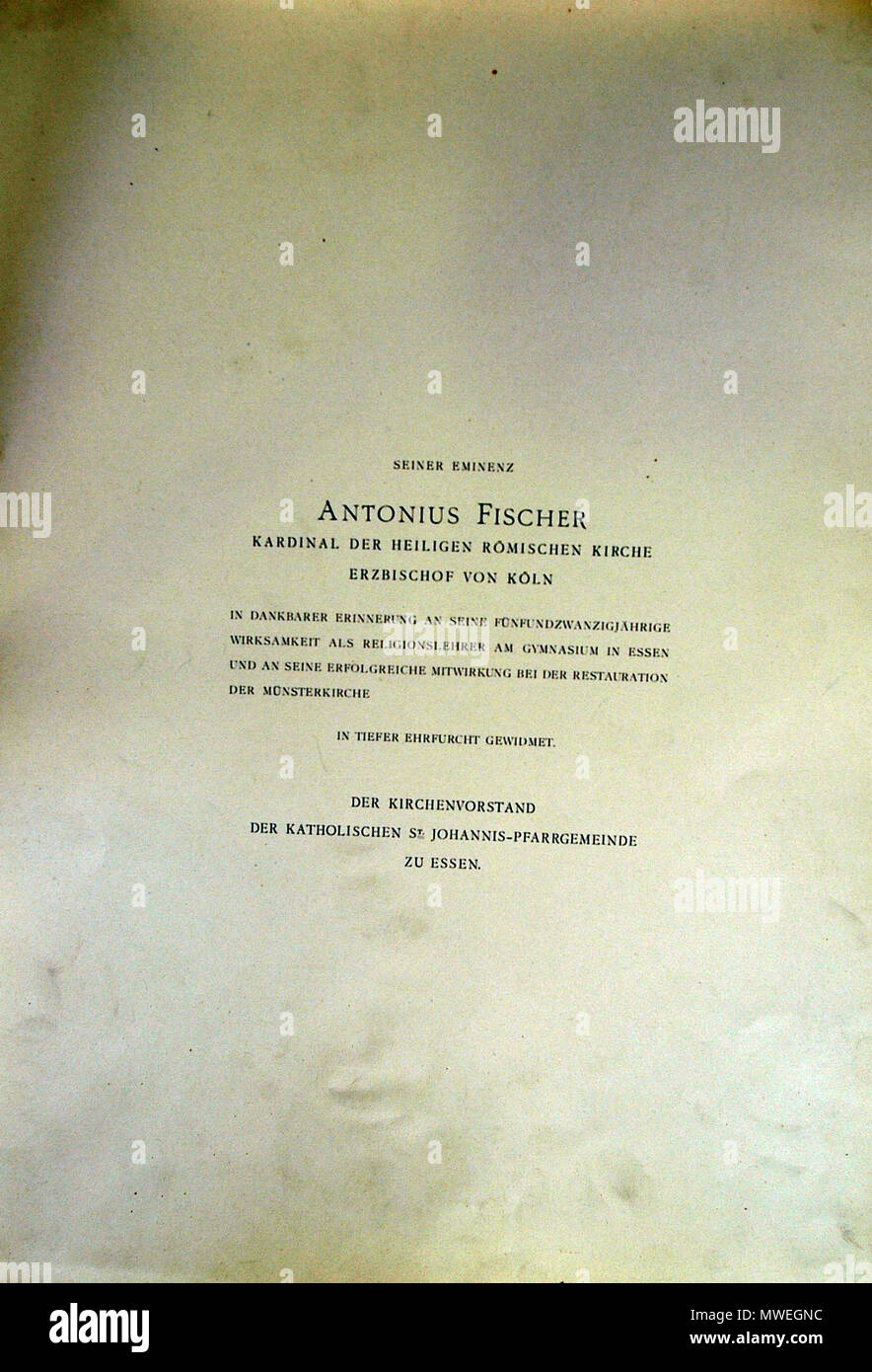 . Deutsch Widmung von Humanns „Die Kunstwerke der Münsterkirche