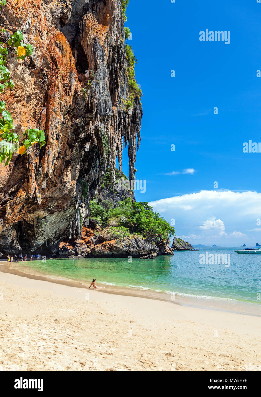 Tropical paradise. Railey Beach in Krabi province in Thailand Stock