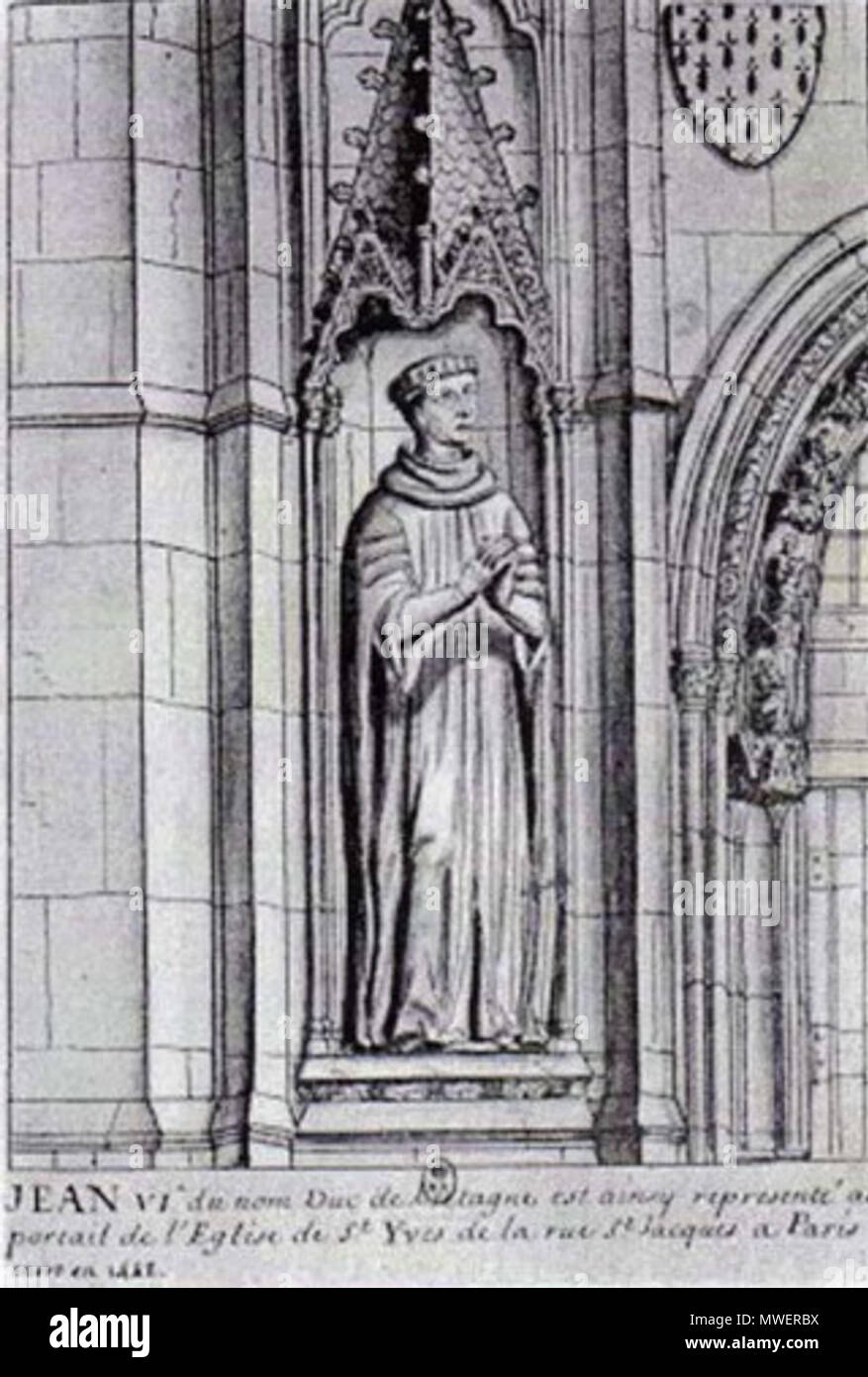 . John V of Bretagne . Anonymous 322 John VI, Duke of Brittany Stock