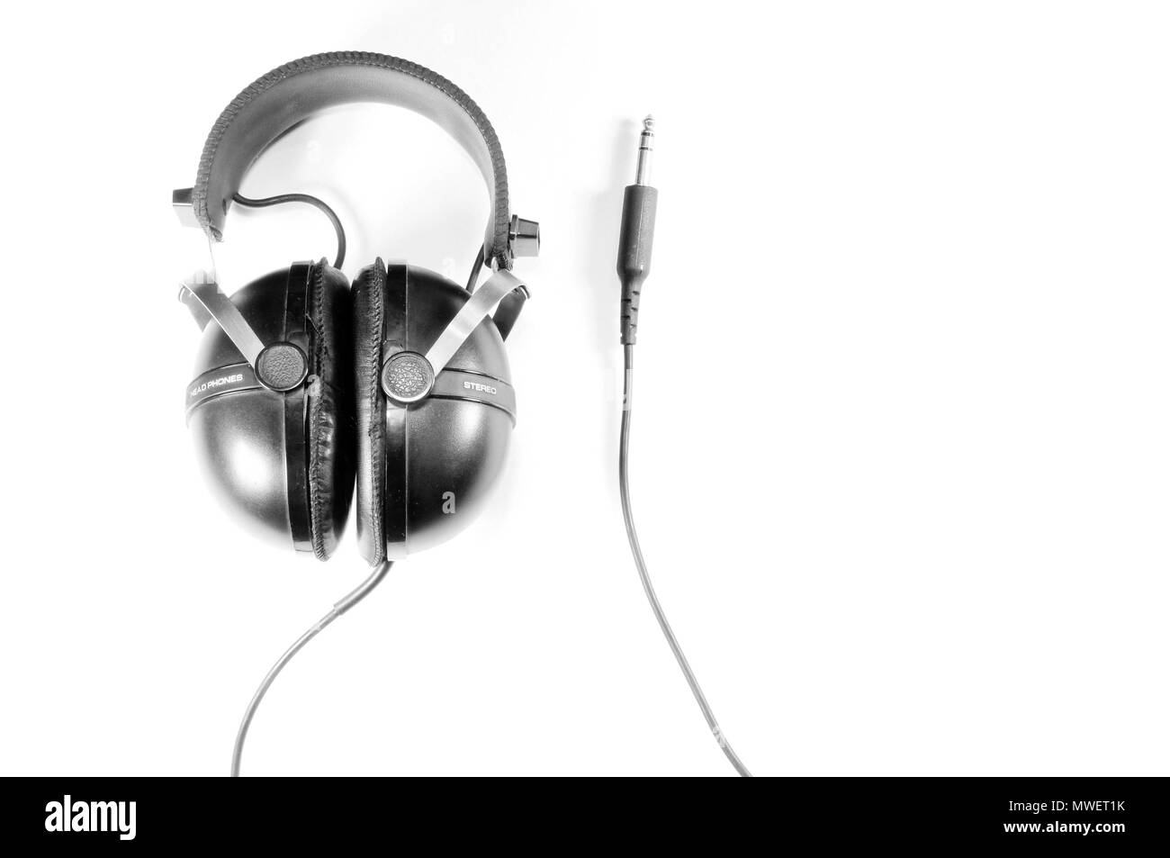 Headphone isolated on white background Stock Photo - Alamy