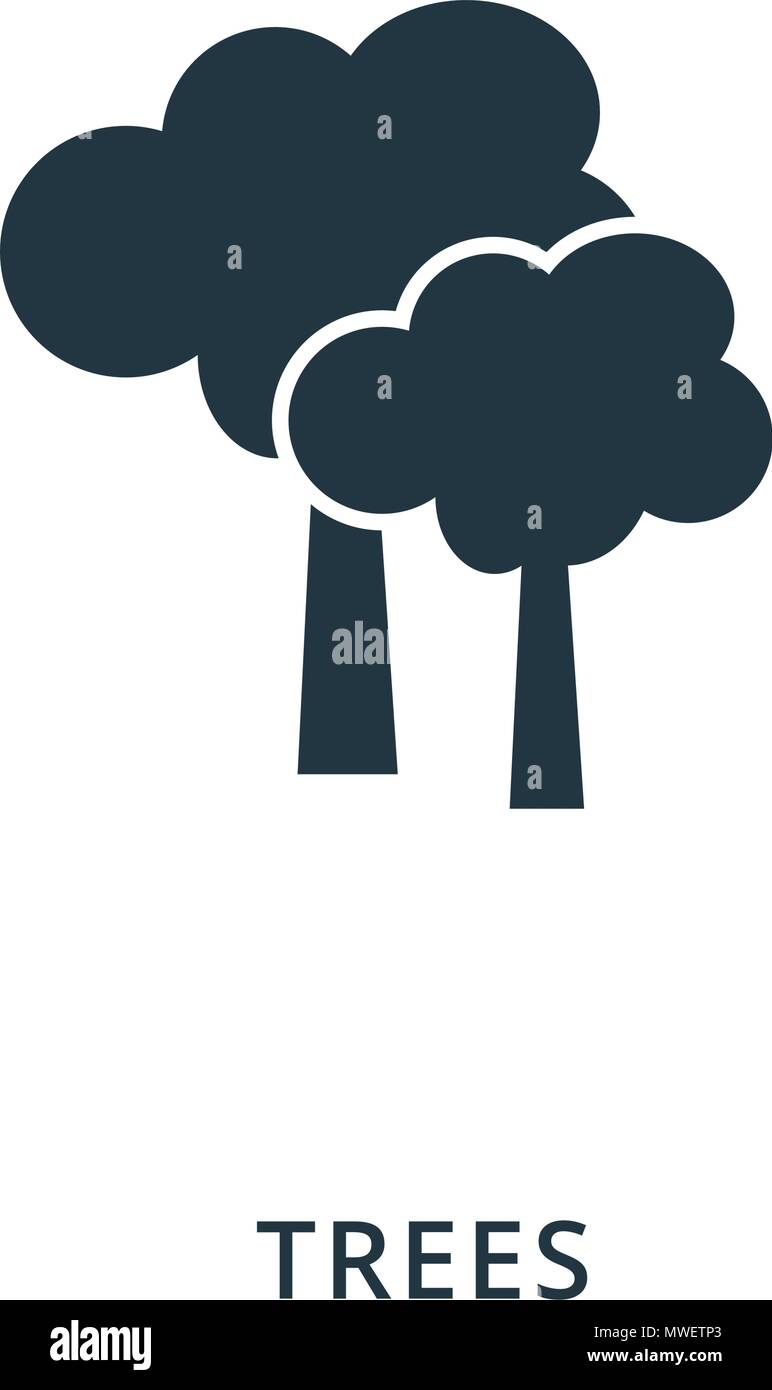 Trees icon. Flat style icon design. UI. Illustration of trees icon ...