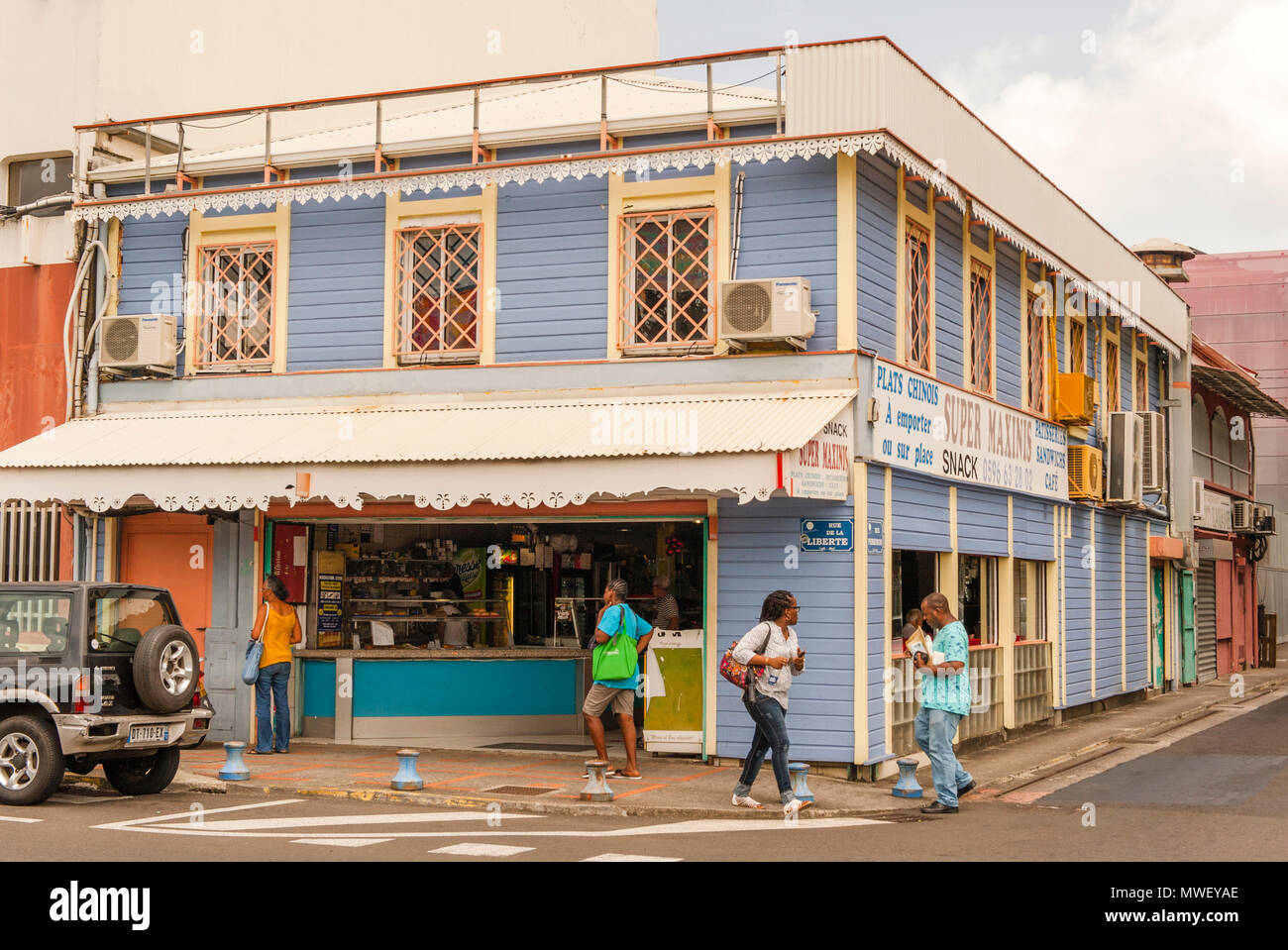 Corner store in the town centre of FortdeFrance, capital of