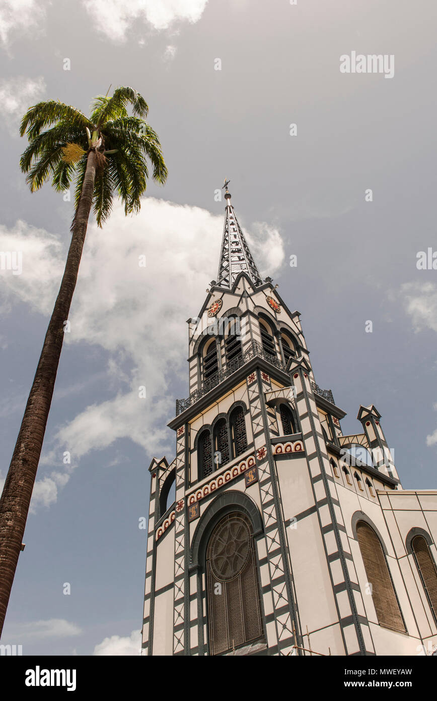 The catholic cathedral of Fort-de-France, capital of Martinique Stock Photo