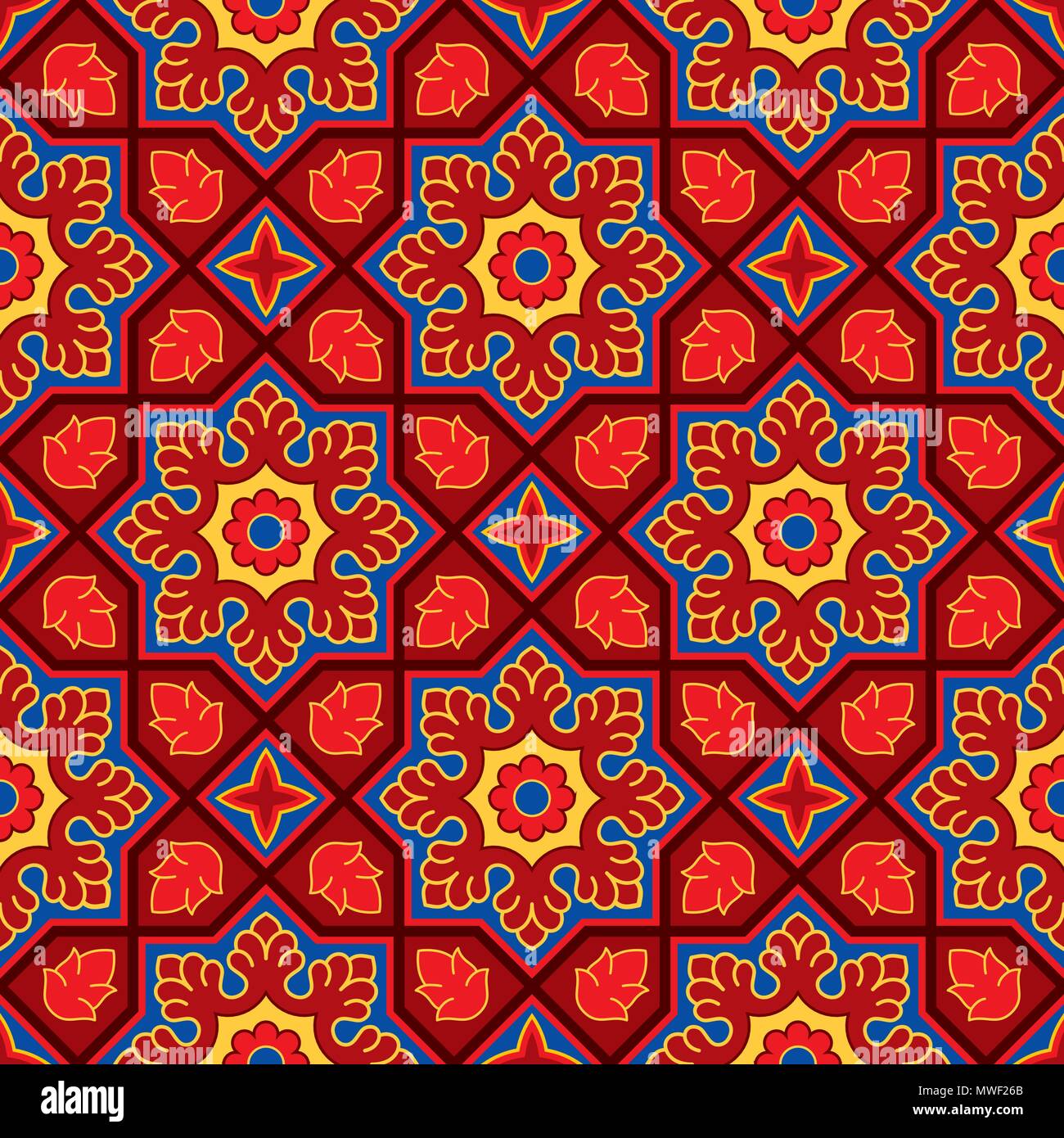 Sindhi traditional pattern background, Red & Blue Wallpaper, Vector  Illustration Stock Vector Image & Art - Alamy