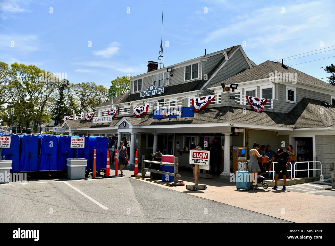 Hyannis ferry terminal ticket office, Hyannis, barnstable, Massachusetts, USA Stock Photo