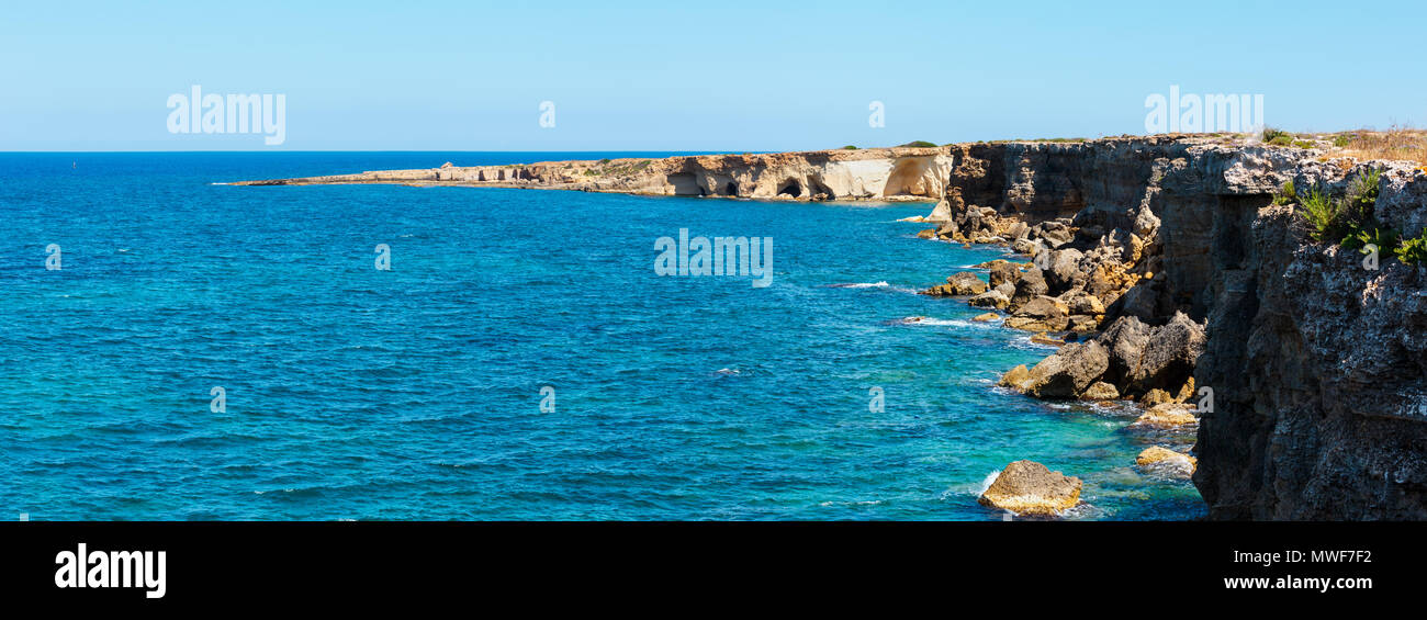 Spiaggia Massolivieri beach summer sea landscape (Siracusa, Sicily