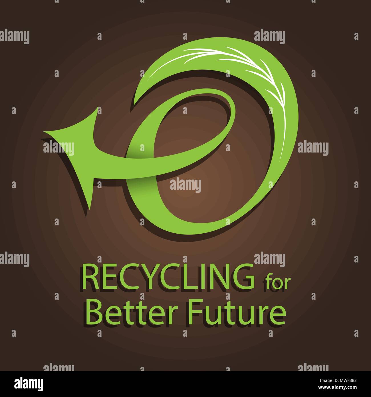 Stylized logo for green energy, environment, and recycling Stock Vector ...
