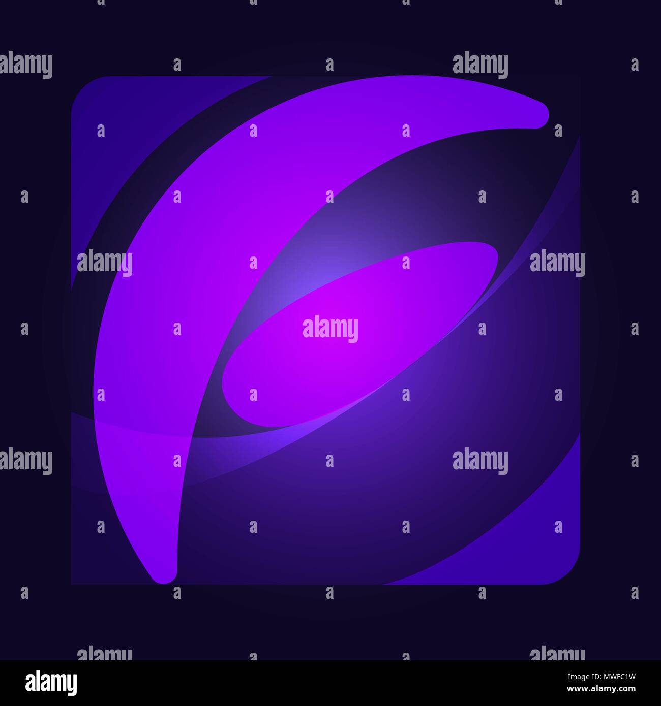 Ultraviolet letter F abstract logo design template Stock Vector