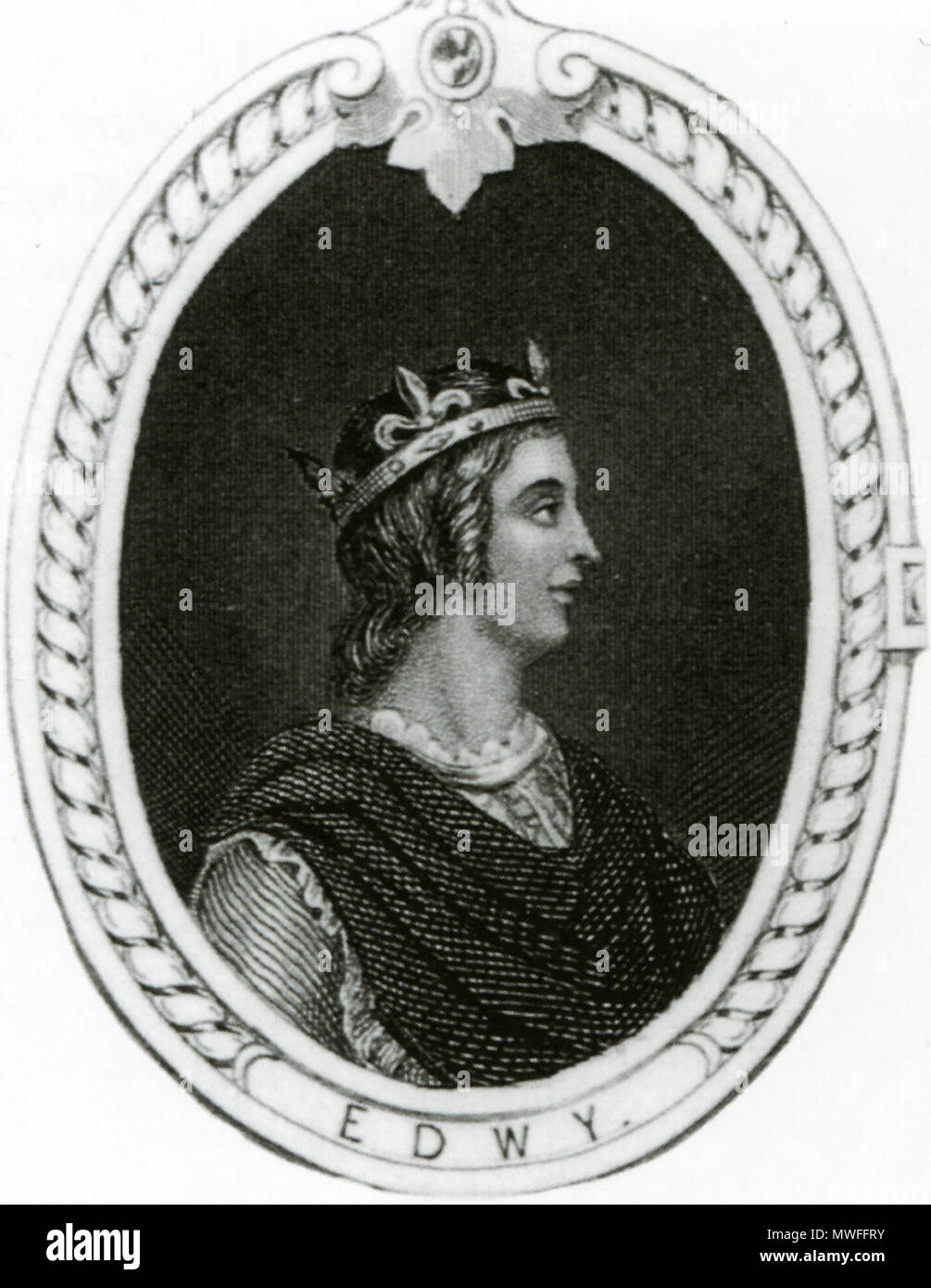 .    This image is a JPEG version of the original PNG image at File: King Edwy engraving.png. Generally, this JPEG version should be used when displaying the file from Commons, in order to reduce the file size of thumbnail images. However, any edits to the image should be based on the original PNG version in order to prevent generation loss, and both versions should be updated. Do not make edits based on this version. Admins: Although this file is a scaled-down duplicate, it should not be deleted! See here for more information.  King Edwy (or Eadwig), after unknown artist, late 18th-early 19th Stock Photo