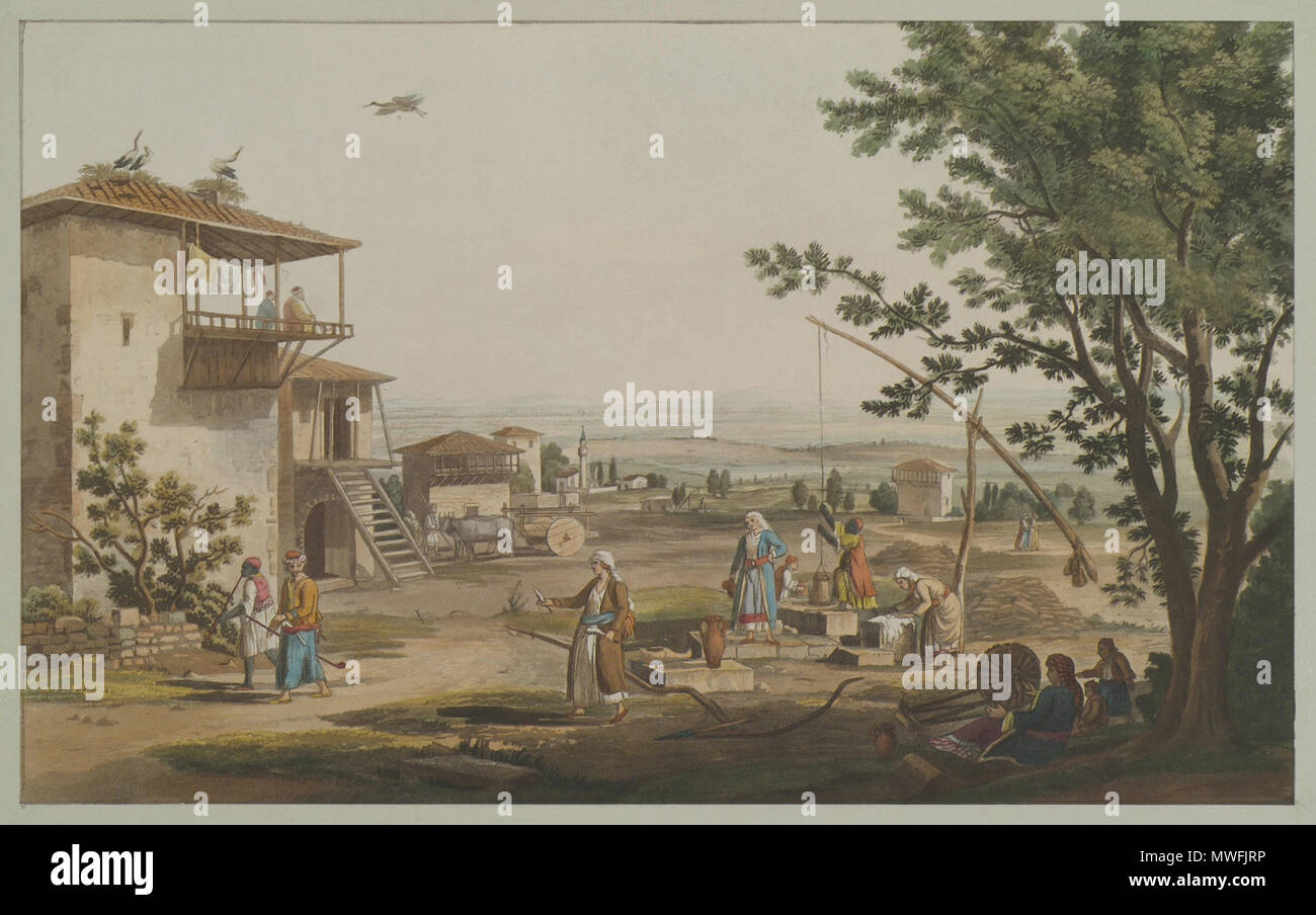 . English: Edward Dodwell. A Classical and Topographical Tour through Greece, during the Years 1801, 1805, and 1806, vol. ΙΙ, London, Rodwell and Martin, 1819. 1819.   Edward Dodwell  (1767–1832)      Description Irish painter and writer  Date of birth/death 30 November 1767 13 May 1832  Location of birth/death Dublin Rome  Work location Cambridge, Greece, Naples, Rome  Authority control  : Q536003 VIAF: 29669247 ISNI: 0000 0000 8342 5936 ULAN: 500046691 LCCN: n84081579 GND: 118526170 WorldCat 359 Larissa - Dodwell Edward - 1819 Stock Photo