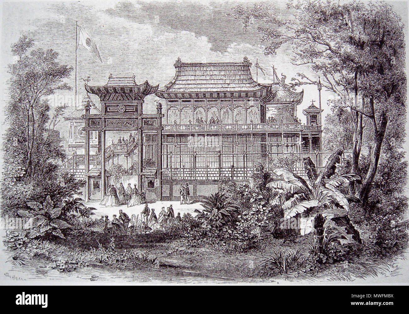 1867 paris exposition japan hi-res stock photography and images