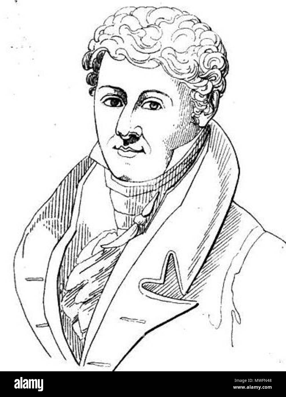 . Fontanes . 1822. unknown (Frémy ?) 378 Louis-Marcelin, marquis de Fontanes Stock Photo