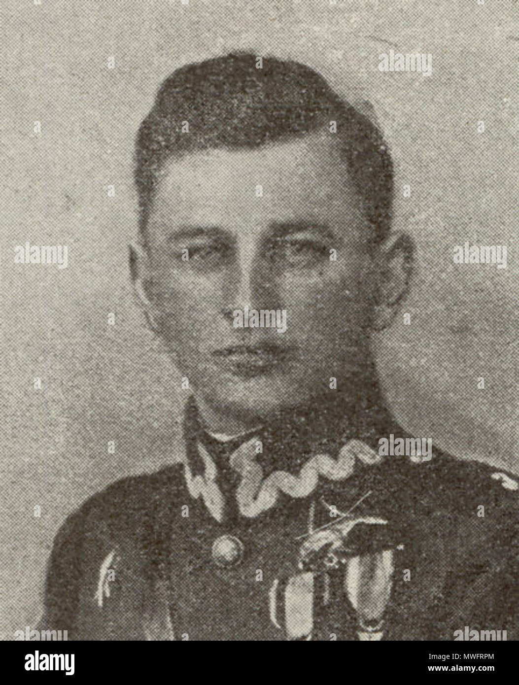 . Polski: Porucznik obserwator Walenty Marchlewski okloo 1921 rok. 1921. Romeyko, Zareba 395 WalentyMarchlewski Stock Photo