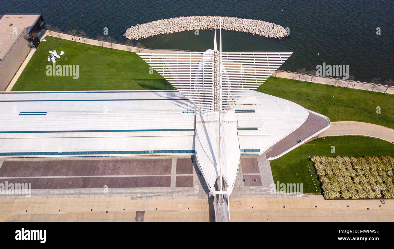 The Quadracci Pavilion, Milwaukee Art Museum, Wisconsin, USA Stock Photo