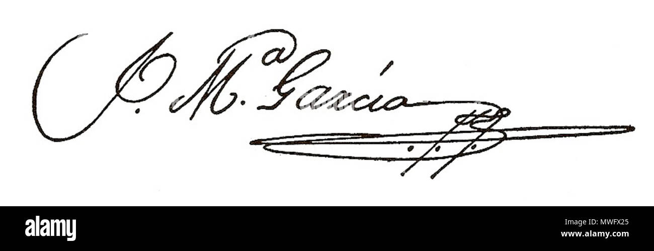 . Español: Firma de Jose Naria Garcia . 1983. Unknown 323 Jose Naria Garcia signature 2012 000 Stock Photo
