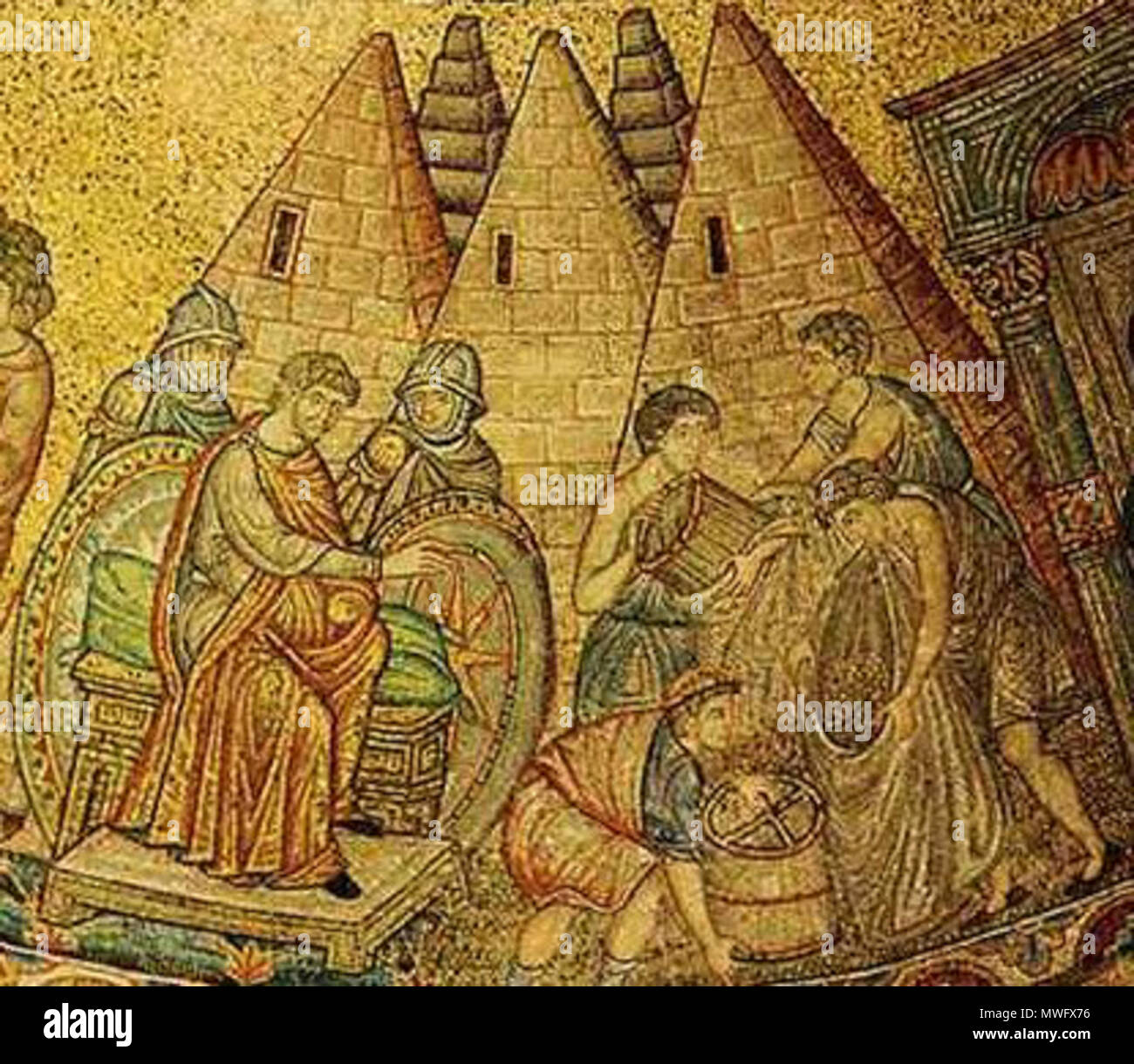 . English: Joseph (Mosaic in Basilica di San Marco) . 13th century. anonimous master 324 Joseph (San Marco) Stock Photo