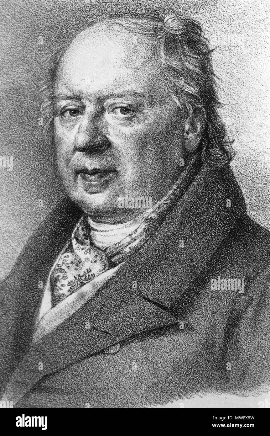 . English: Joseph Franz Freiherr von Jacquin (February 7, 1766 - October 26, 1839) . Unknown date, published in 1800s. Unknown 324 Joseph Franz von Jacquin2 Stock Photo