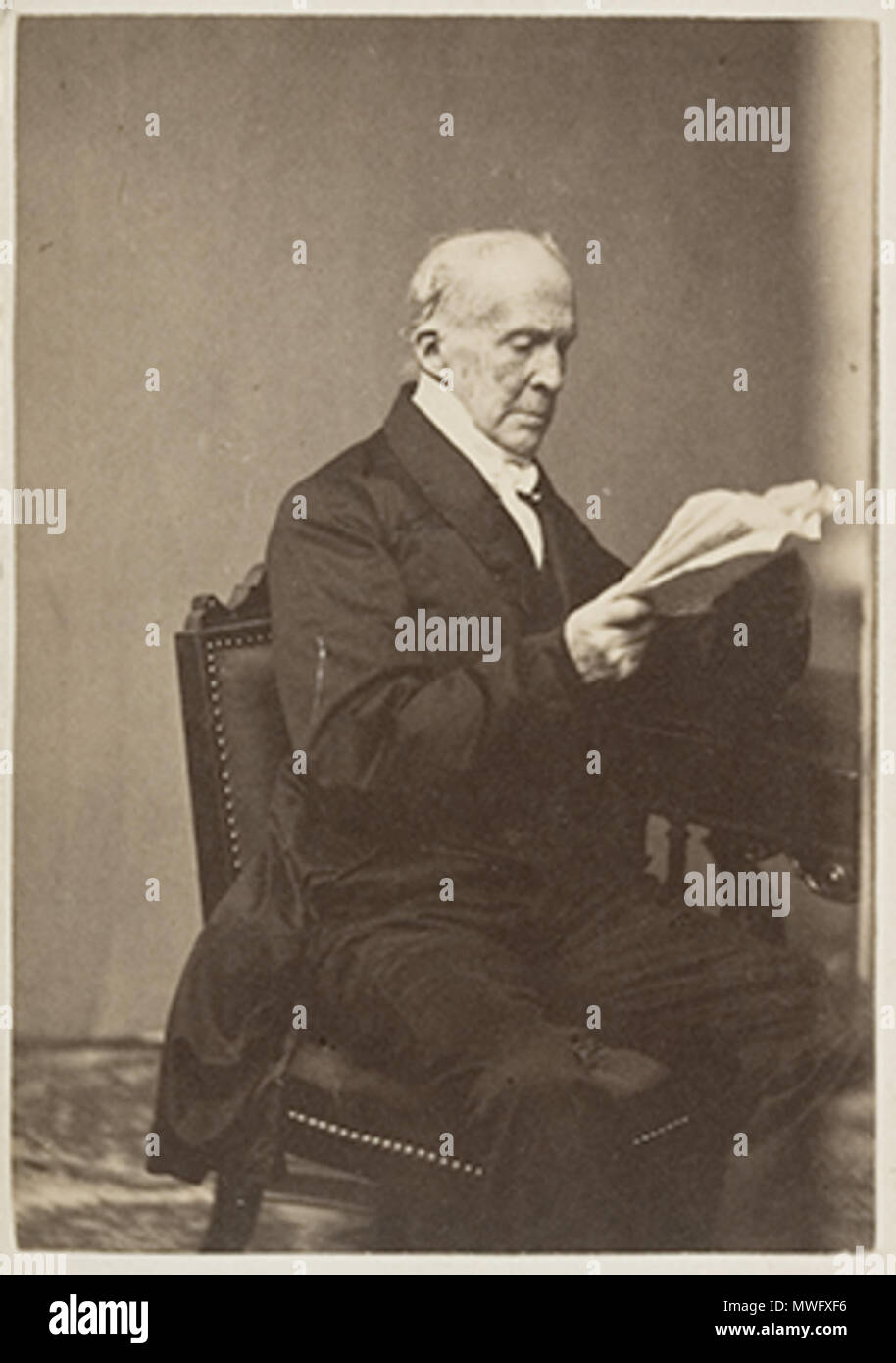 . Title: Josiah Quincy (1772-1864). Work Type: photograph; carte-de-visite. Creator: Whipple, John Adams (1822 - 1891), American. Date: 1860-1864. Dimensions: sight: 10 x 6 cm (3 15/16 x 2 3/8 in.). Materials/Techniques: Albumen silver print on card. Repository: Harvard Art Museum. between 1860 and 1864. John A. Whipple 325 JosiahQuincy 1860s byJAWhipple Harvard Stock Photo