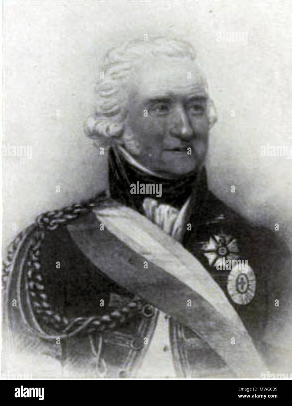. General John Forbes Skellater (1733-1808), a Scottish officer at the service of the Portuguese Army. circa 1800. Unknown 563 John Forbes Skellater Stock Photo
