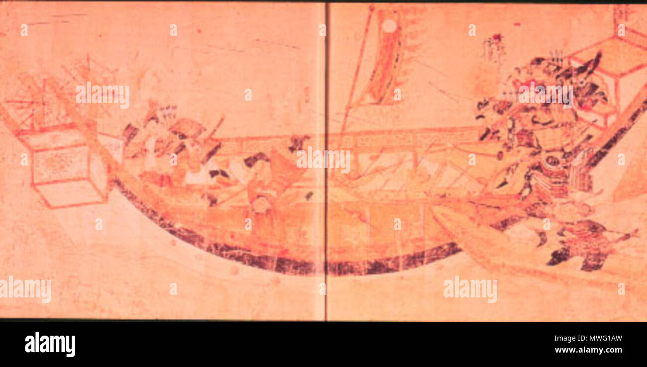 339 Khubilai’s failed invasion of Japan, painting from Japanese ...