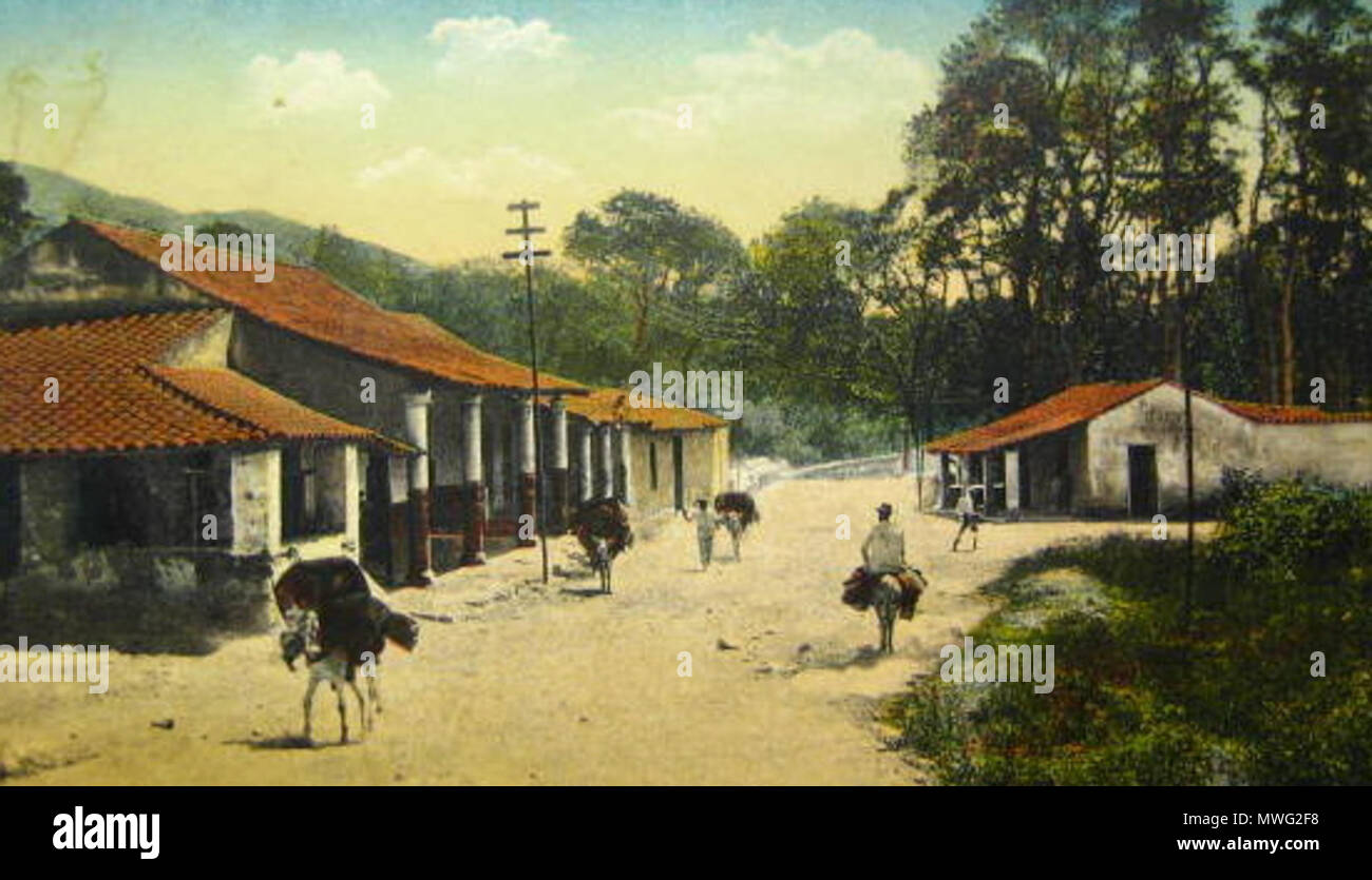 . English: Road to Petare, 1900s. Beginning of the XX century. Unknown 523 Road to Petare Stock Photo
