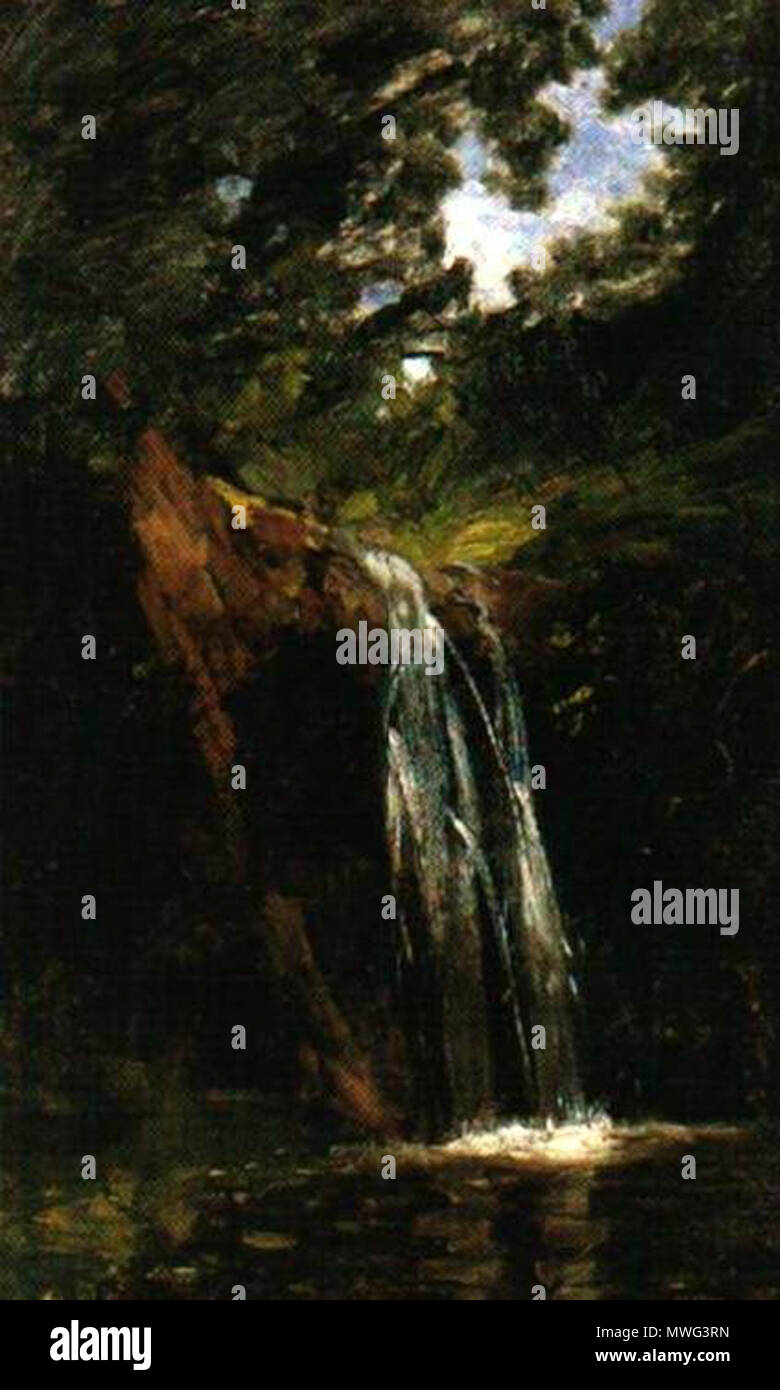 Español: La Cascada de Gamboa (1896) Arturo Michelena La Cascada de Gamboa  (1896) Arturo Michelena, óleo sobre tela 90 x 55 cm . 1896 353 La Cascada  de Gamboa (1896) Arturo Michelena Stock Photo - Alamy