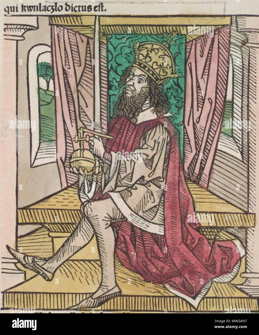. English: Ladislaus IV of Hungary . 15th century. Johannes Thurocz 356 Ladislaus IV of Hungary th Stock Photo