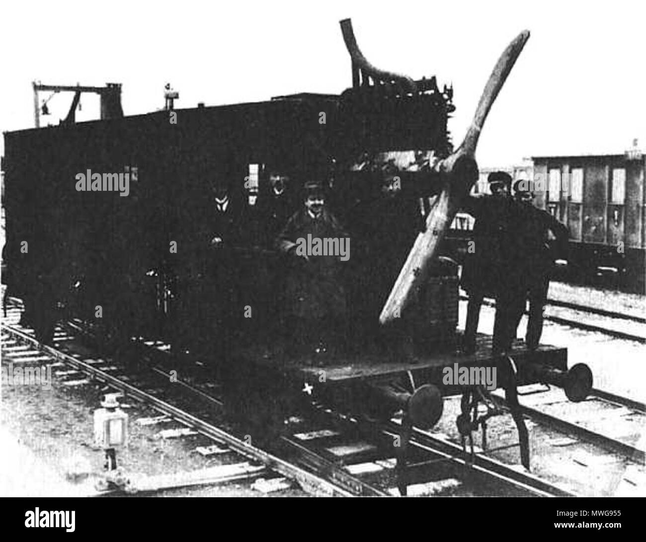 . Propellor-Driven Locomotive . 1919. archiv 374 Loco Dringos Stock Photo