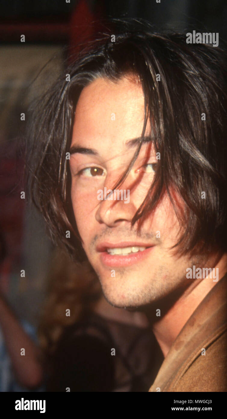 HOLLYWOOD, CA - JULY 11: Actor Keanu Reeves attends the 'Bill & Ted's Bogus Journey' Hollywood Premiere on July 11, 1991 at Mann's Chinese Theatre in Hollywood, California. Photo by Barry King/Alamy Stock Photo Stock Photo