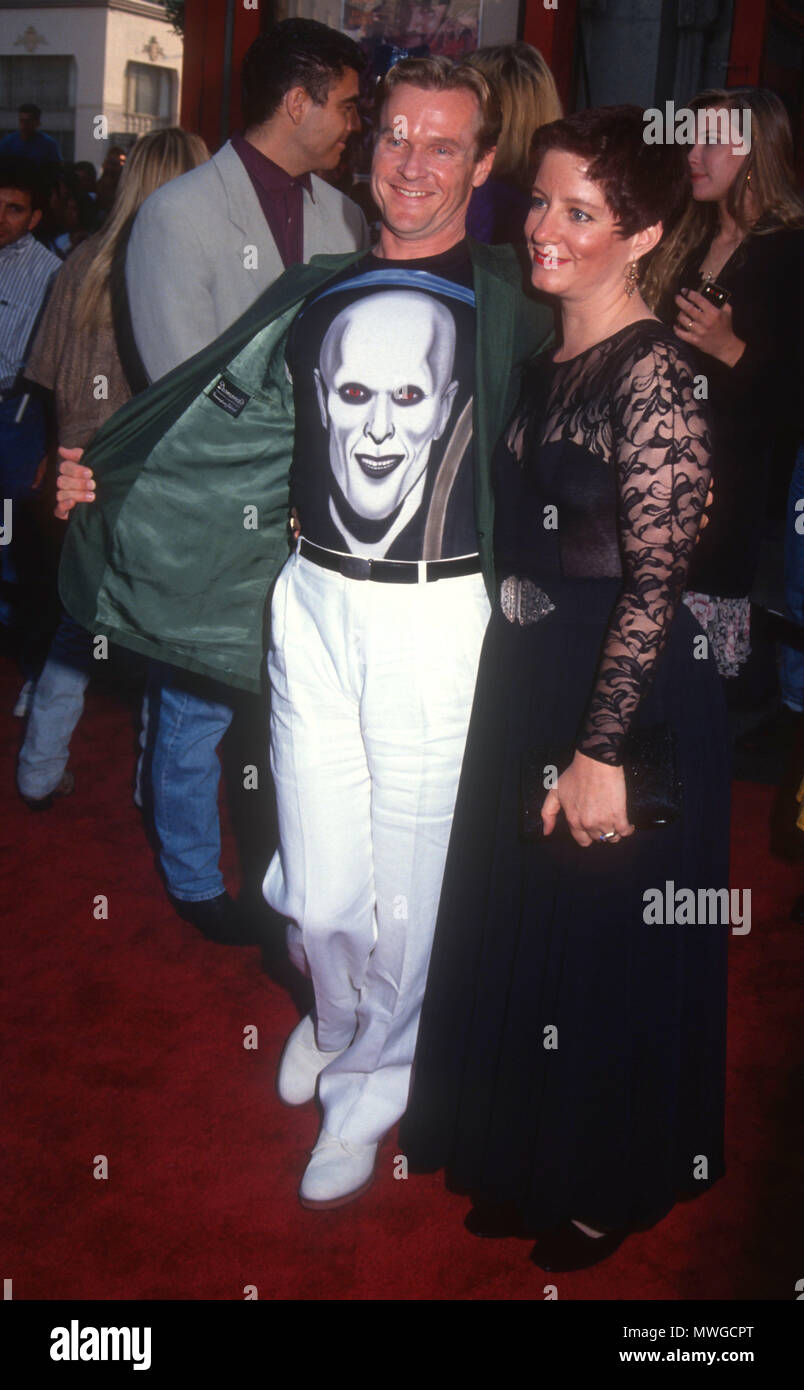 HOLLYWOOD, CA - JULY 11: (L-R) Actor William Sadler and guest attend the 'Bill & Ted's Bogus Journey' Hollywood Premiere on July 11, 1991 at Mann's Chinese Theatre in Hollywood, California. Photo by Barry King/Alamy Stock Photo Stock Photo