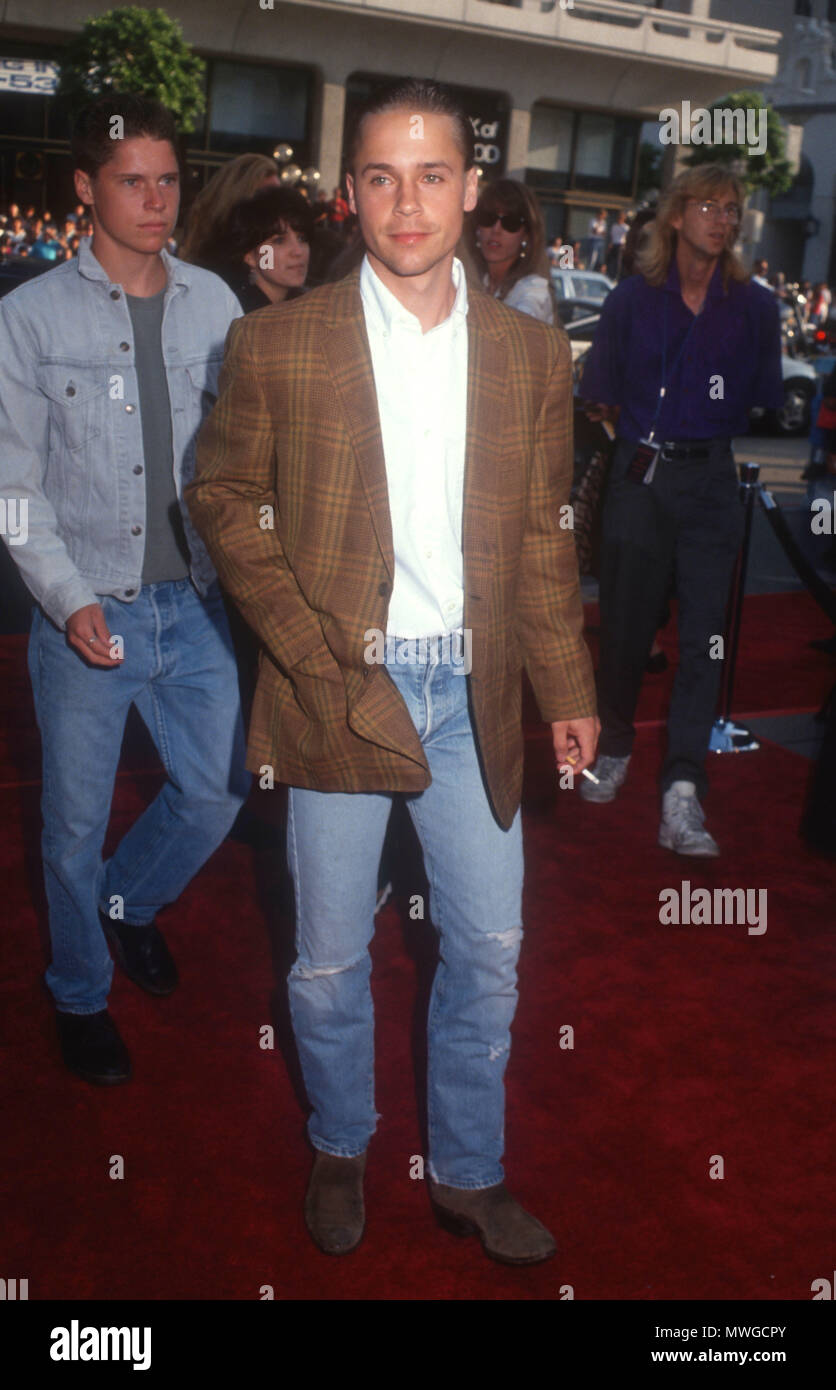 HOLLYWOOD, CA - JULY 11: Actor Chad Lowe attends the 'Bill & Ted's Bogus Journey' Hollywood Premiere on July 11, 1991 at Mann's Chinese Theatre in Hollywood, California. Photo by Barry King/Alamy Stock Photo Stock Photo