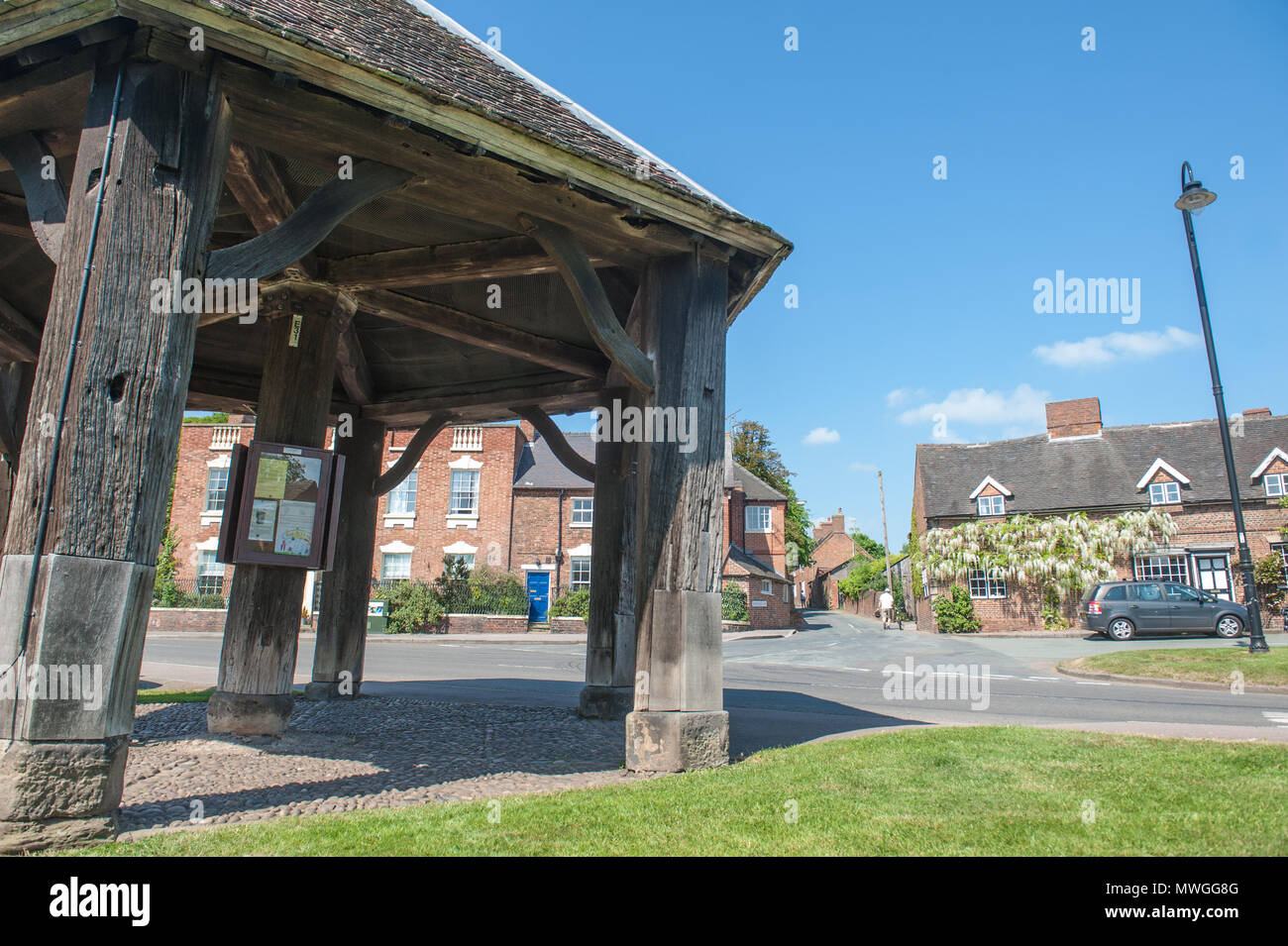 The Butter Cross, Abbots Bromley. Named after the produce that was sold under it. Stock Photo