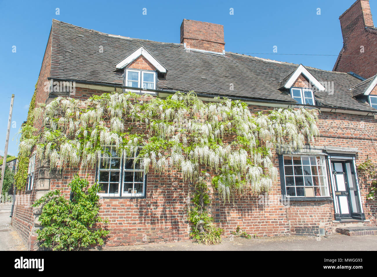 An ancient cottage in the village of Abbots Bromley, Staffordshire. Stock Photo
