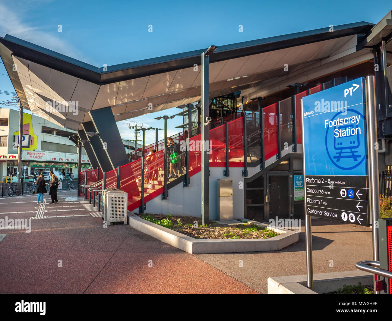 Footscray Railway Station near market. VIC Australia Stock Photo