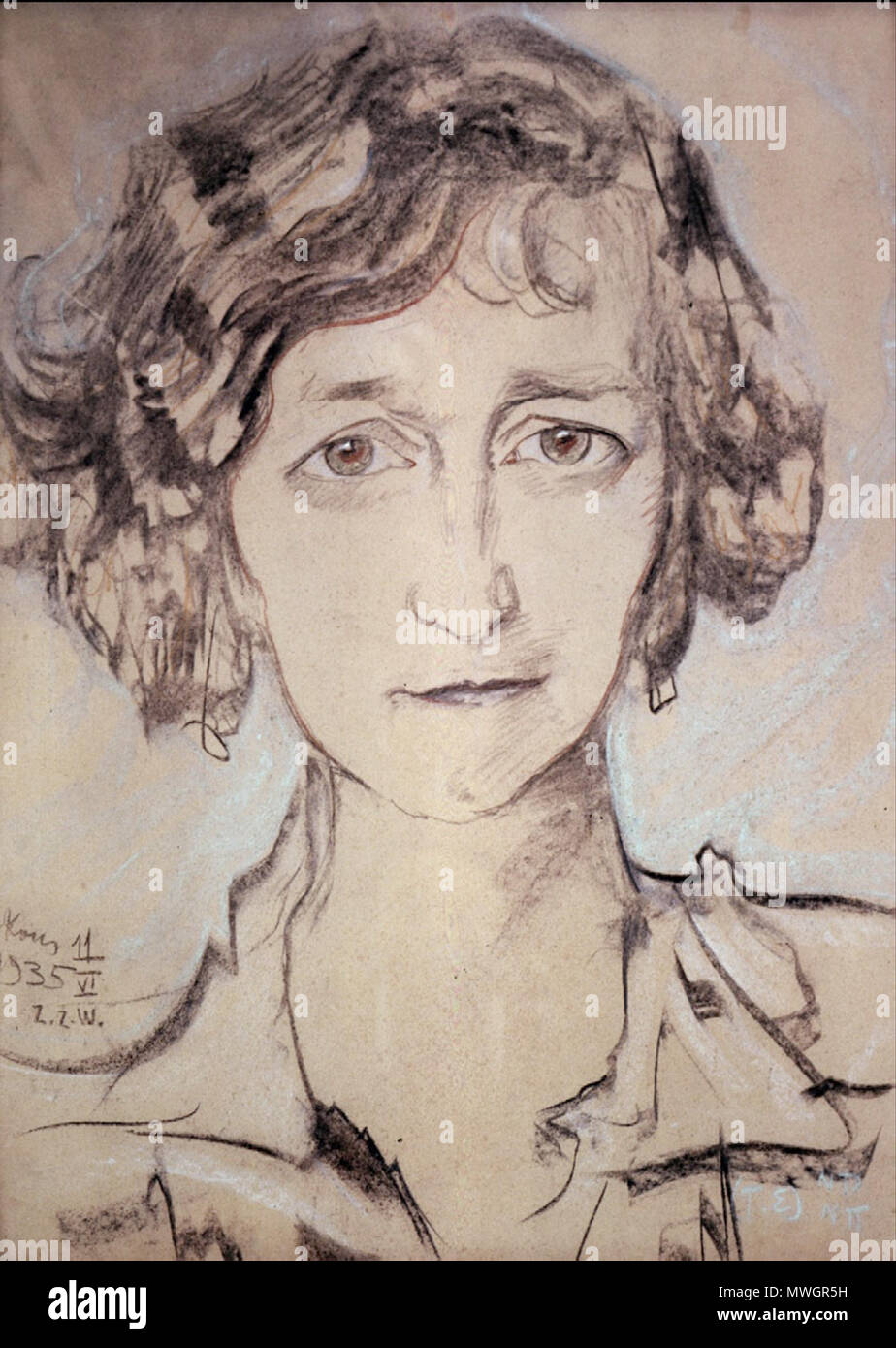 . Portrait of Zofia Romer by Stanislaw Ignacy Witkiewicz . 1935. Witkacy 104 Bunia Stock Photo
