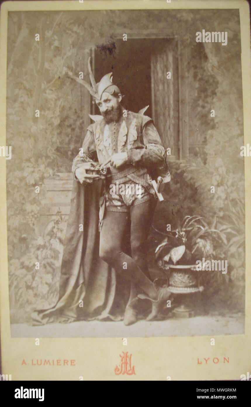 . Français : Photo dédicacée de Comte à Ismaël, vers 1880 . circa 1880. XIXe siècle photographers 384 M. Comte recto Stock Photo